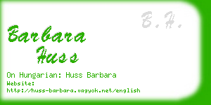 barbara huss business card